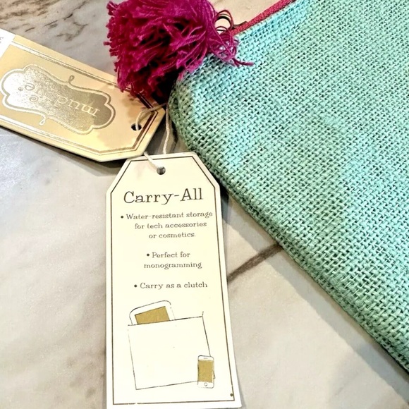 Mud Pie Women’s Fashion Maya Bay Dazzle Jute Carry-All Case (Life Preserver) - Picture 4 of 6